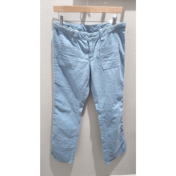 Polo Ralph Lauren Kelly Vintage Waist Pant‎ Bootcut Blue Corduroy Pants Sz 4x32 - Picture 2 of 11